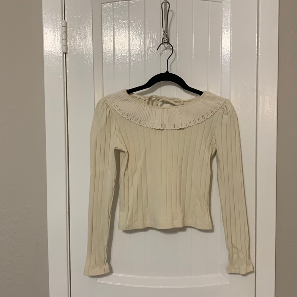Mango Peter Pan Collar Top